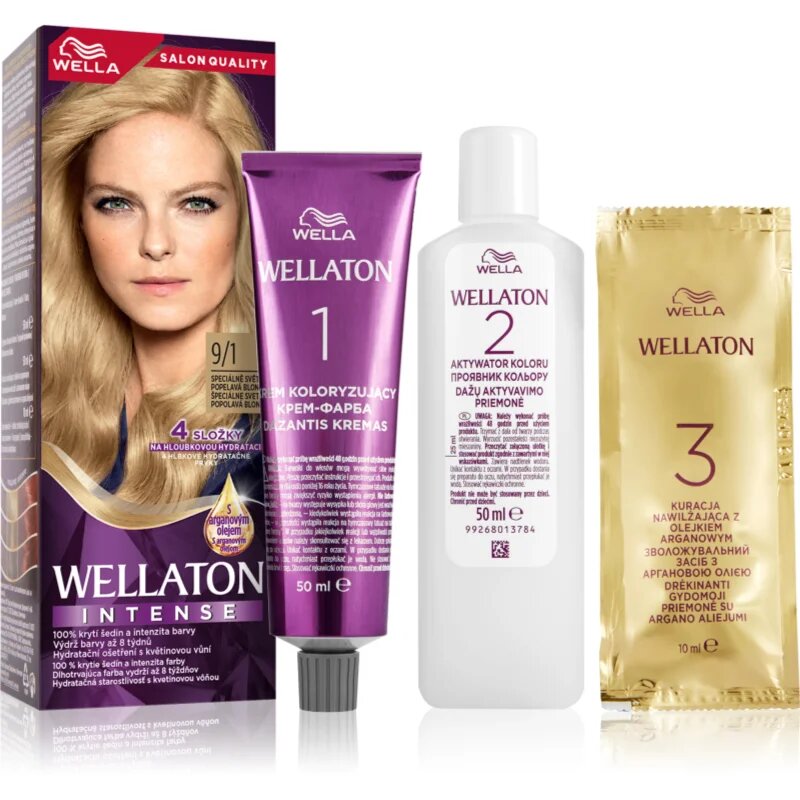 Wella ton Intense permanentní barva na vlasy s arganovým olejem odstín 9/1 Special Light Ash Blonde 1 ks