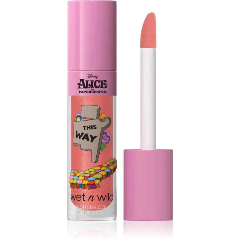 Wet n Wild Alice in Wonderland balzám na rty a tvářenka odstín This Way 6.5 ml
