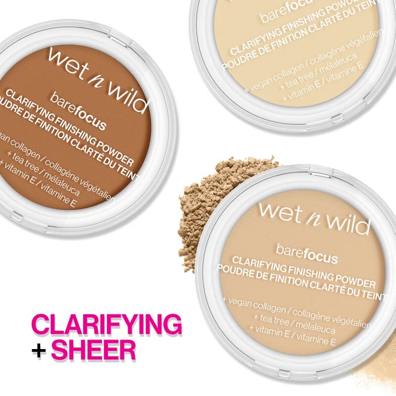 Wet n Wild BareFocus Clarifying Finishing Powder matující pudr odstín Translucent 6 g
