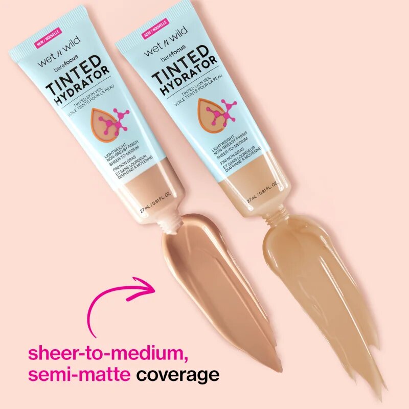 Wet n Wild BareFocus Tinted Hydrator tónovaný fluid pro sjednocení pleti odstín Medium Tan 27 ml