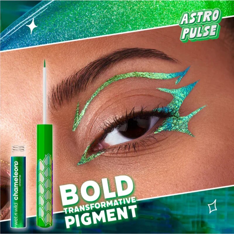 Wet n Wild Chameleon Chrome Liquid Eyeliner holografická linka na oči odstín Astro Pulse 2.7 ml