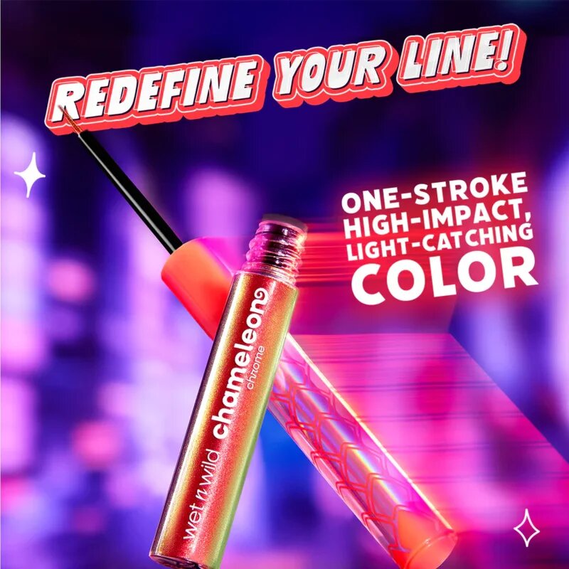 Wet n Wild Chameleon Chrome Liquid Eyeliner holografická linka na oči odstín Turbo Dream 2.7 ml