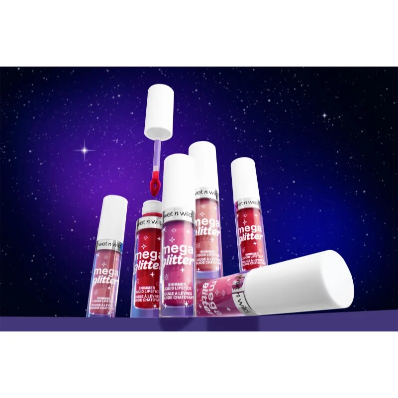 Wet n Wild Mega Glitter matná tekutá rtěnka se třpytkami odstín Pink Future 2.8 ml