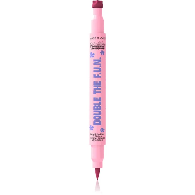 Wet n Wild SpongeBob SquarePants Double The F.U.N. Liquid Eyeliner & Stamp multifunkční linka na oči odstín Jumpin' Jellyfish 1.2 ml