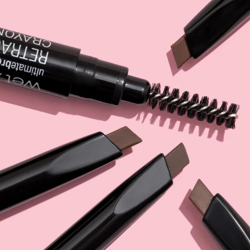 Wet n Wild Ultimate Brow oboustranná tužka na obočí s kartáčkem odstín Ash Brown 0.2 g