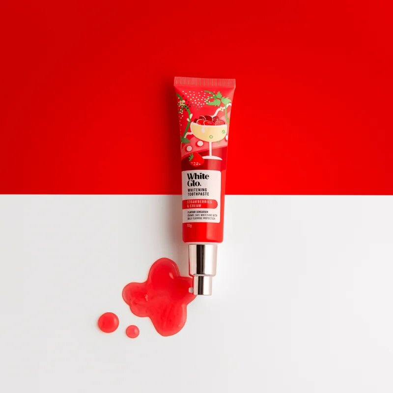White Glo Whitening Toothpaste Strawberries and Cream zubní pasta 70 g