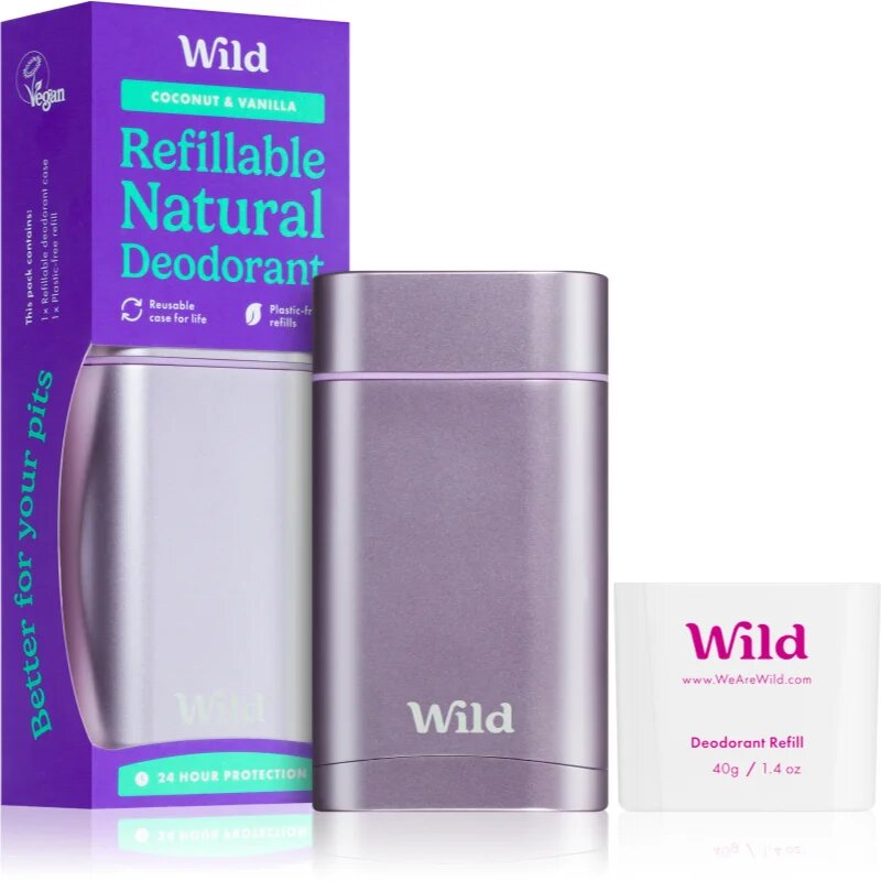 Wild Coconut & Vanilla Purple Case tuhý deodorant s pouzdrem 40 g