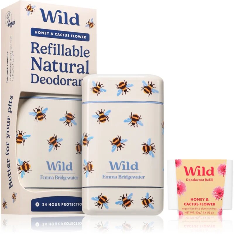 Wild Honey & Cactus Flower Bee Case tuhý deodorant s pouzdrem 40 g