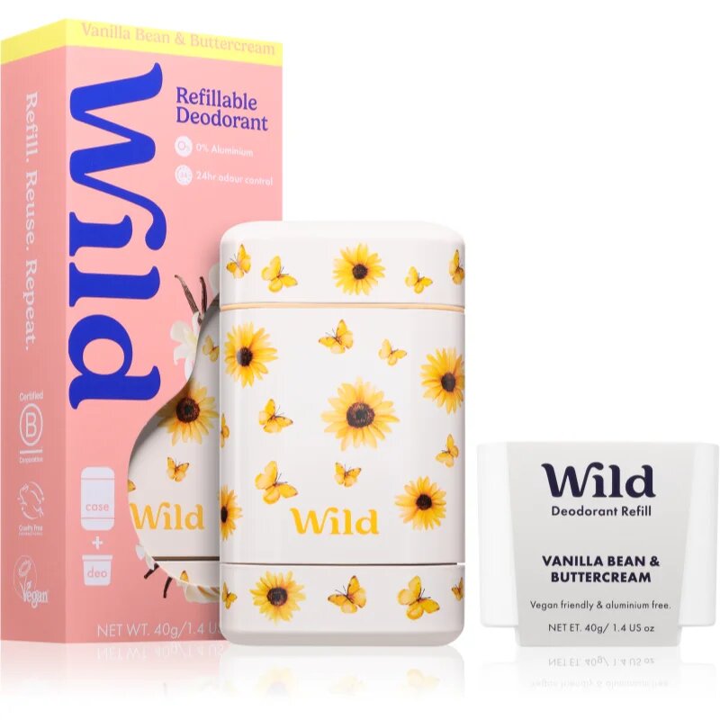 Wild Vanilla Bean Buttercream Sunflower Case tuhý deodorant s pouzdrem 40 g