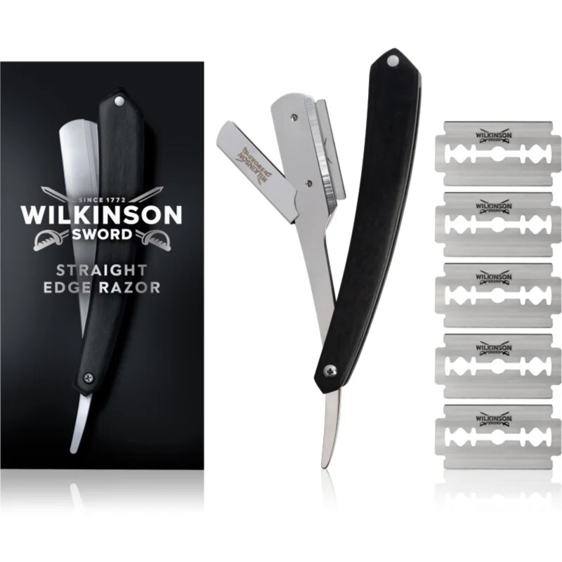 Wilkinson Sword Barber's Style Straight Edge klasická holicí břitva + náhradní břity