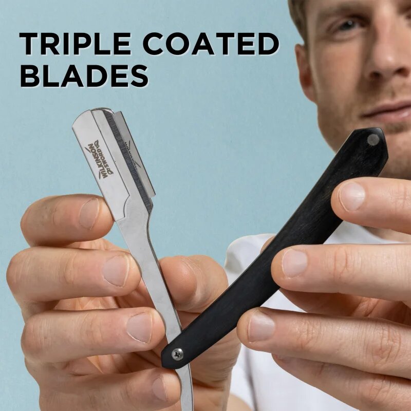 Wilkinson Sword Barber's Style Straight Edge klasická holicí břitva + náhradní břity
