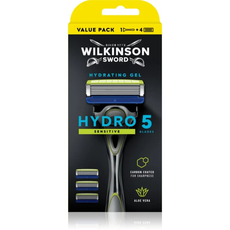 Wilkinson Sword Hydro5 Sensitive holicí strojek + náhradní hlavice 4 ks