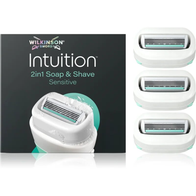 Wilkinson Sword Intuition 2in1 Soap & Shave Sensitive náhradní břity 3 ks