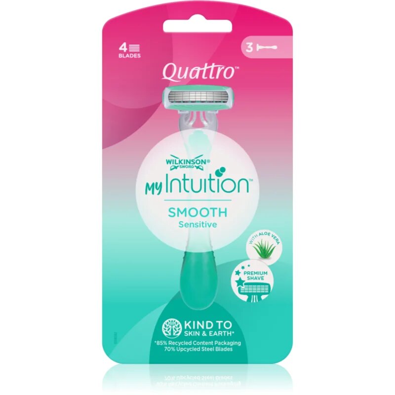 Wilkinson Sword My Intuition Quattro jednorázová holítka Smooth Sensitive 3 ks
