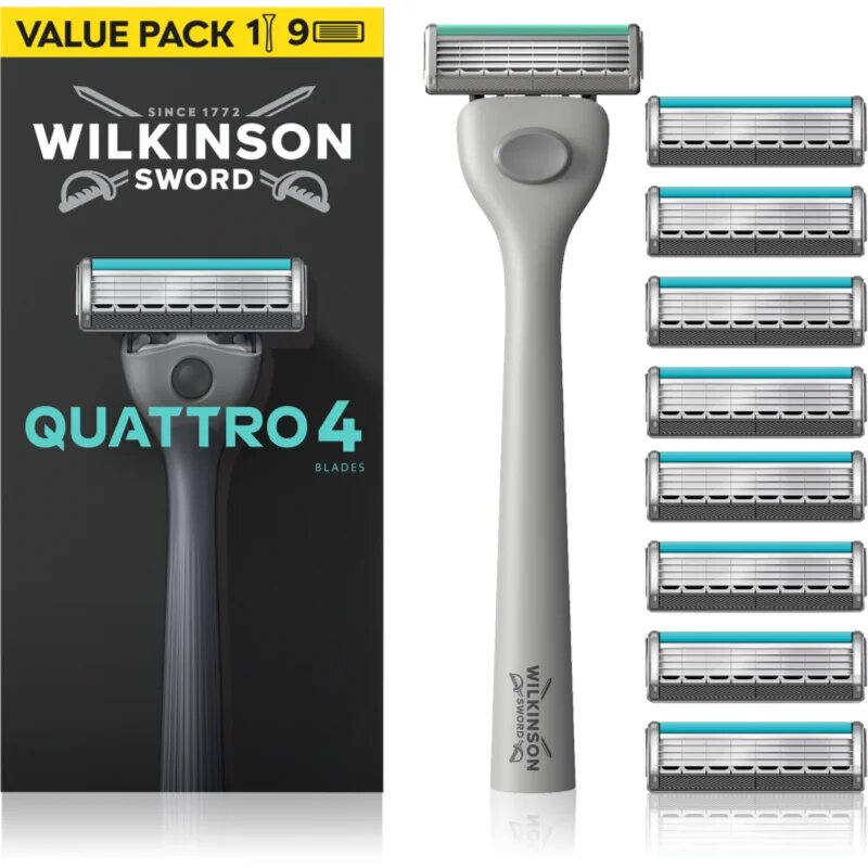 Wilkinson Sword Quattro holicí strojek + náhradní břity 8 ks