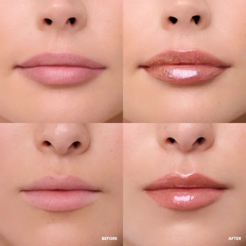 WONDERSKIN Wonder Blading Top Gloss lesk na rty se třpytkami odstín Gold Glitter 4 ml