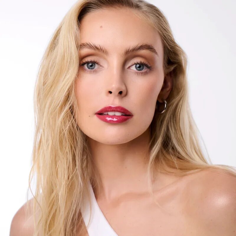 WONDERSKIN Wonder Blading Top Gloss lesk na rty se třpytkami odstín Red Glitter 4 ml