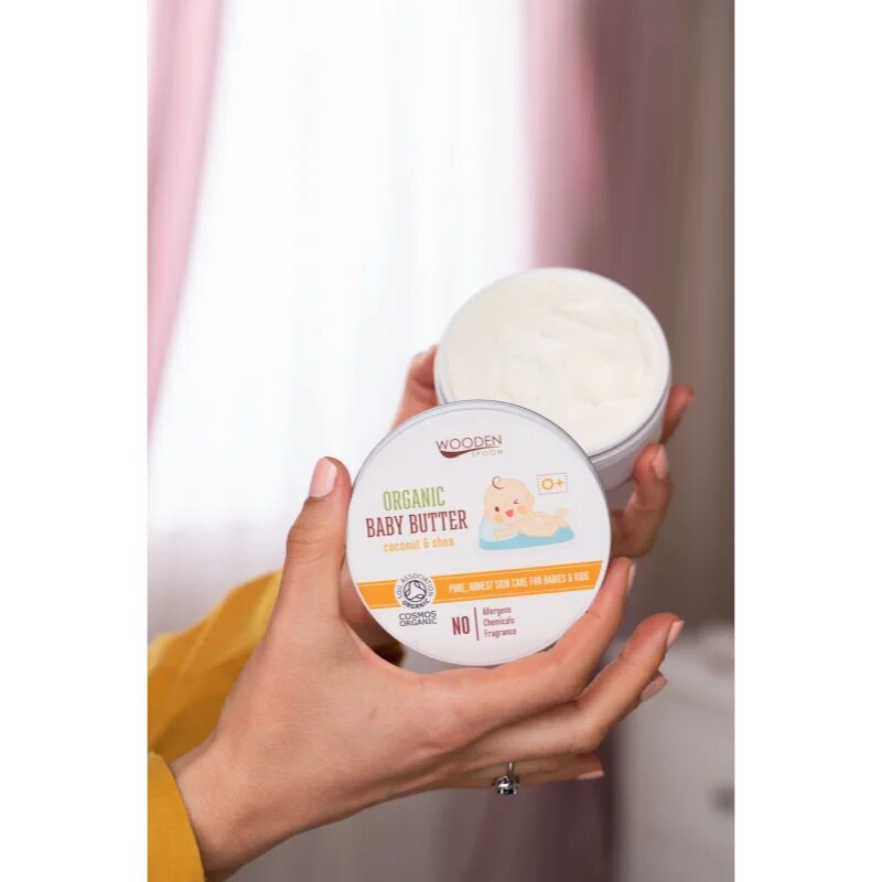WoodenSpoon Organic Coconut & Shea tělové máslo pro děti od narození 100 ml