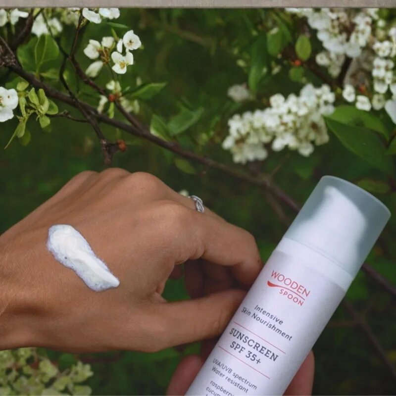 WoodenSpoon Skin Nourishment opalovací mléko na obličej a tělo SPF 35 100 ml