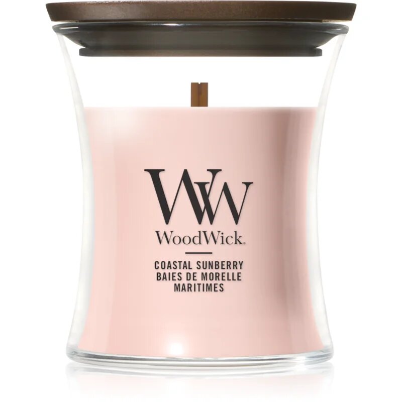 Woodwick Coastal Sunberry vonná svíčka s dřevěným knotem 85 g