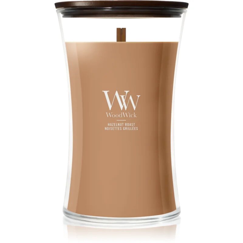 Woodwick Hazelnut Roast vonná svíčka s dřevěným knotem 610 g