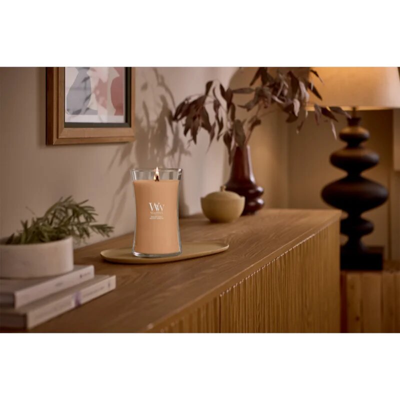Woodwick Hazelnut Roast vonná svíčka s dřevěným knotem 610 g