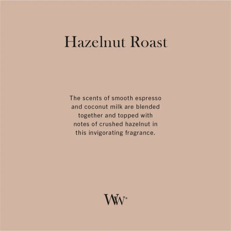 Woodwick Hazelnut Roast vonná svíčka s dřevěným knotem 610 g