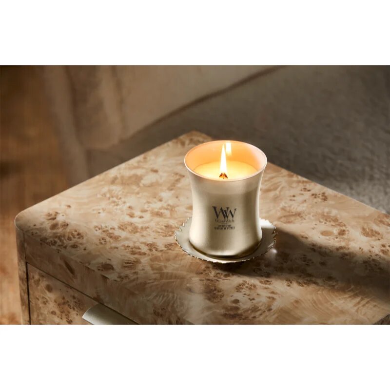 Woodwick Precious Metals Cypress Ore vonná svíčka 275 g