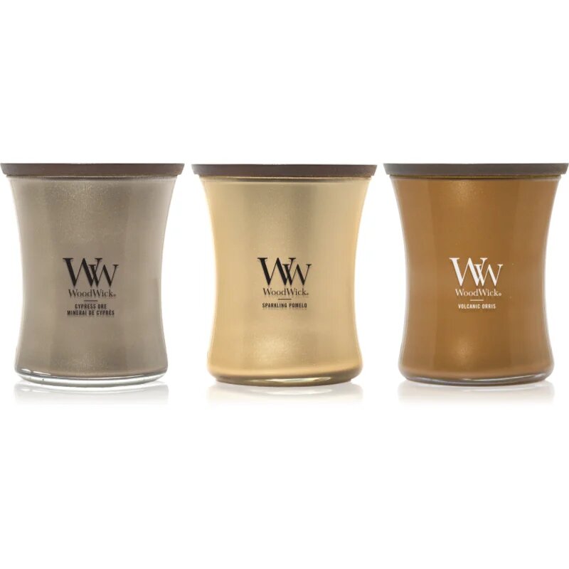 Woodwick Precious Metals Trio Pack dárková sada