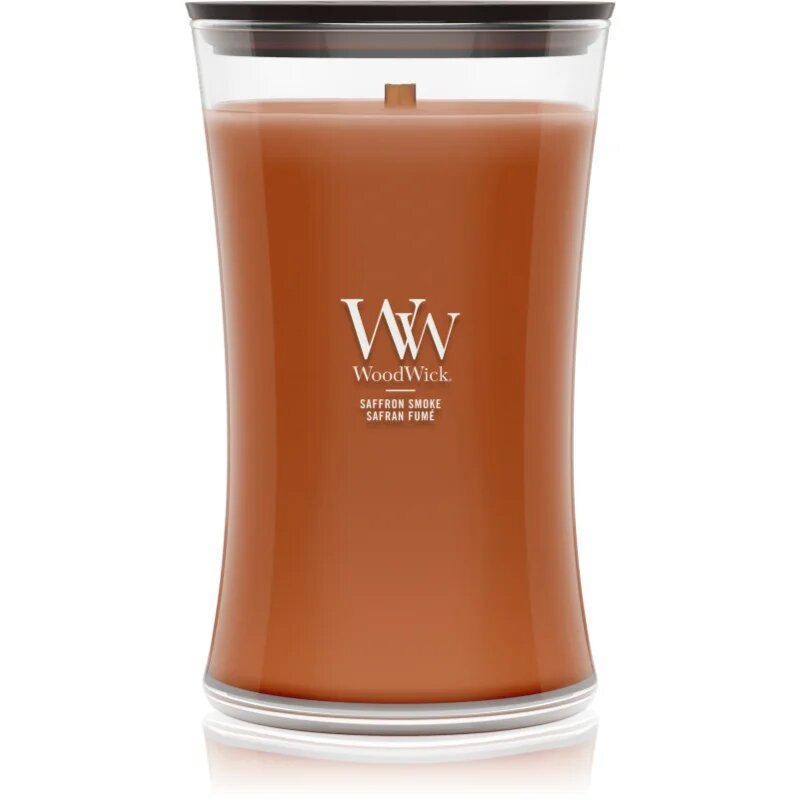 Woodwick Saffron Smoke vonná svíčka s dřevěným knotem 610 g