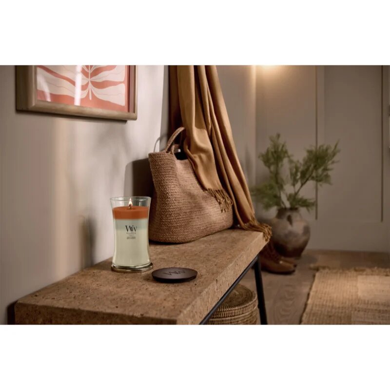Woodwick Trilogy Vanilla Embers vonná svíčka s dřevěným knotem 610 g
