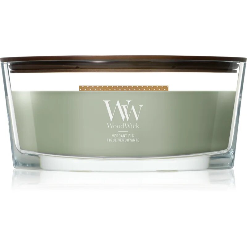 Woodwick Verdant Fig vonná svíčka s dřevěným knotem 453.6 g