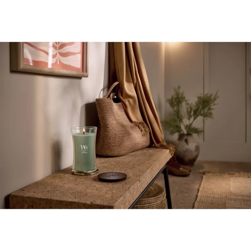 Woodwick Verdant Fig vonná svíčka s dřevěným knotem 610 g