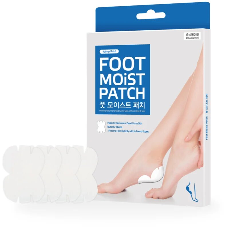 Wooshin Labottach Foot Moist hydrogelové exfoliační náplasti na paty 2 pár