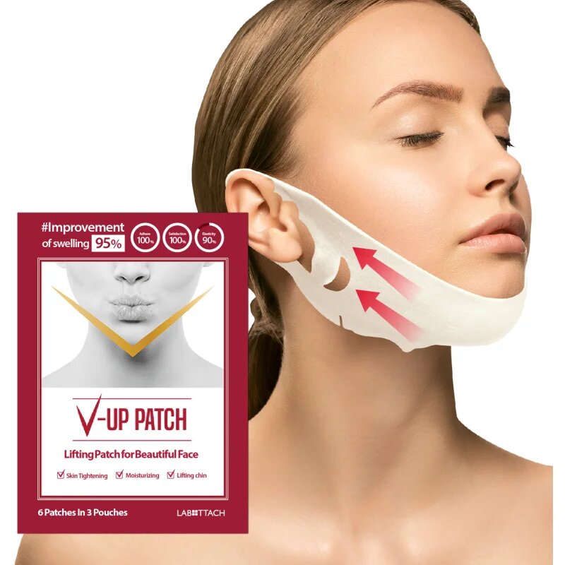 Wooshin Labottach Labottach V-up Patch hydrogelové náplasti pro zpevnění podbradku 2 ks