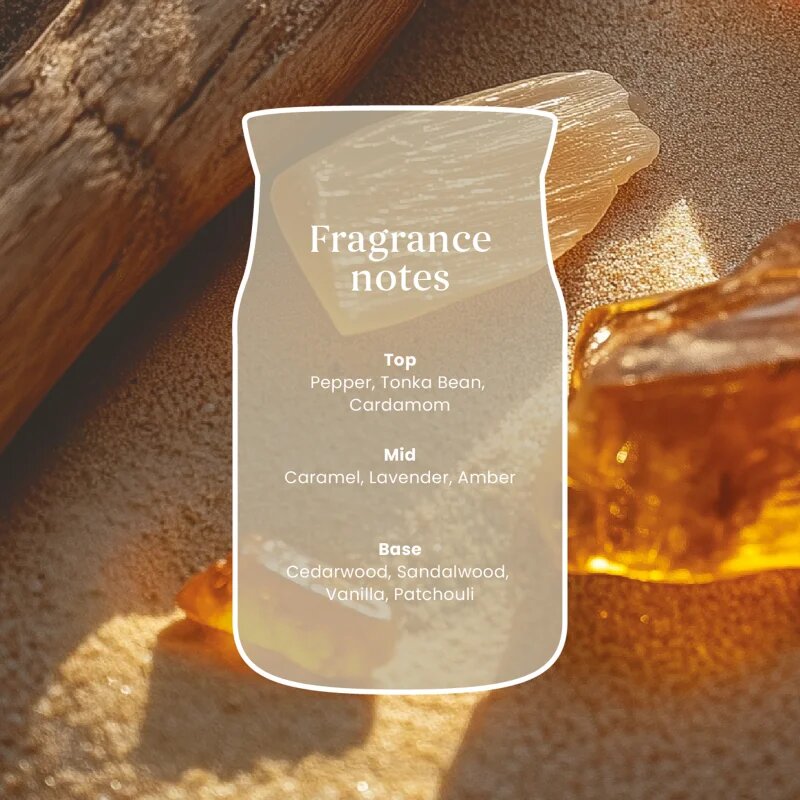 Yankee Candle Amber & Sandalwood vonná svíčka Signature 110 g