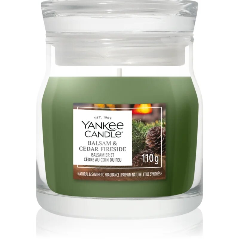 Yankee Candle Balsam & Cedar Fireside vonná svíčka Signature 110 g