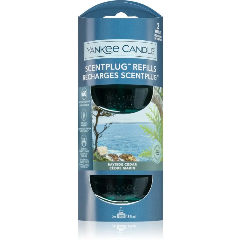 Yankee Candle Bayside Cedar náhradní náplň do elektrického difuzéru 2x18.5 ml