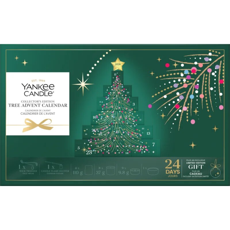Yankee Candle Christmas Collection 2026 Collector's Edition Tree Advent Calendar adventní kalendář sběratelská edice