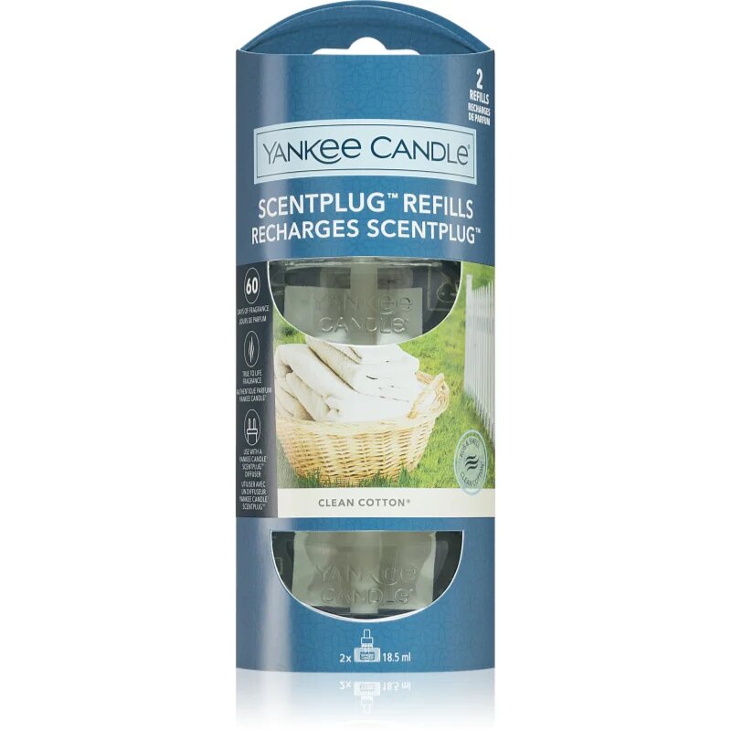 Yankee Candle Clean Cotton náplň do elektrického difuzéru 2x18.5 ml