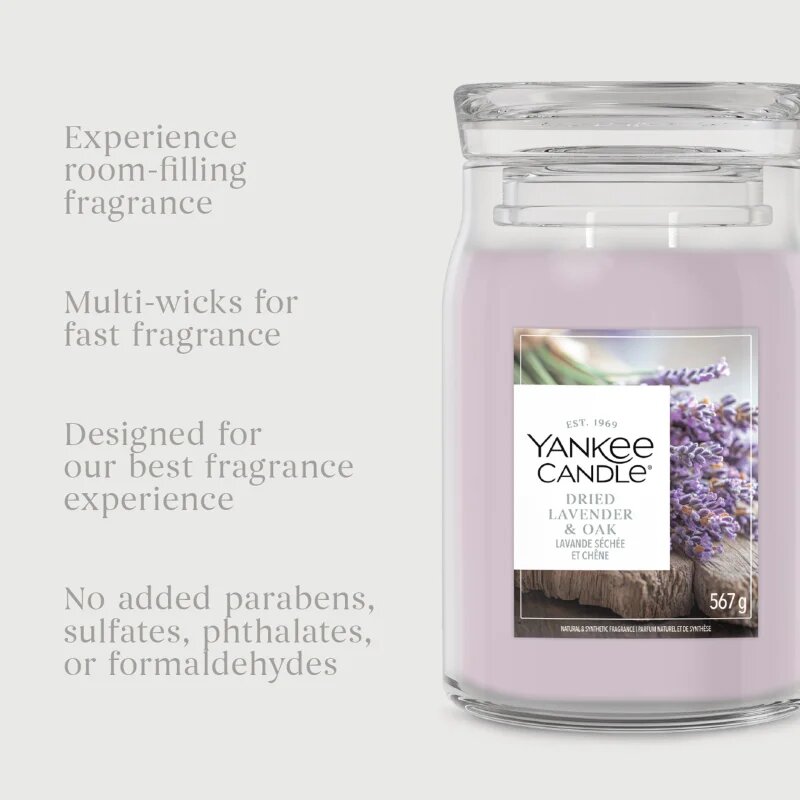 Yankee Candle Dried Lavender & Oak vonná svíčka 567 g