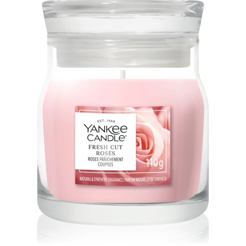 Yankee Candle Fresh Cut Roses vonná svíčka Signature 110 g