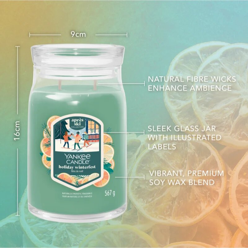 Yankee Candle Holiday Winterfest vonná svíčka Signature 567 g