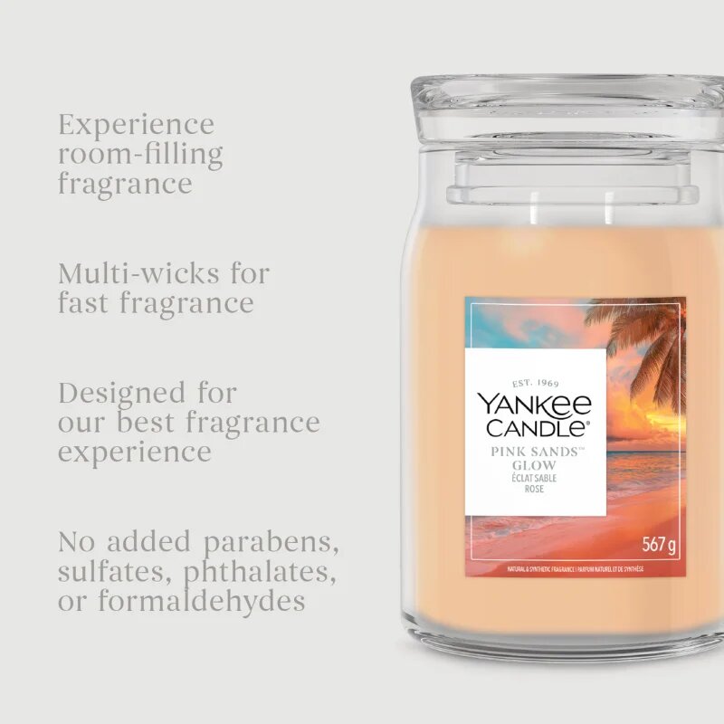Yankee Candle Pink Sands Glow vonná svíčka 567 g