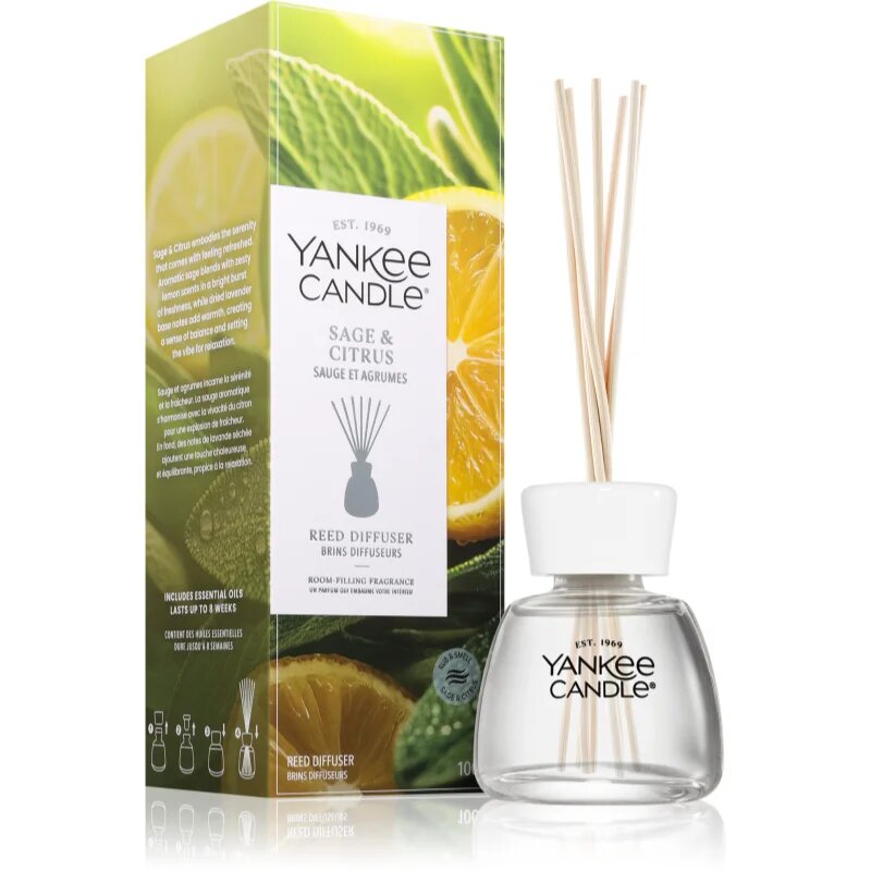 Yankee Candle Sage & Citrus aroma difuzér s náplní 100 ml