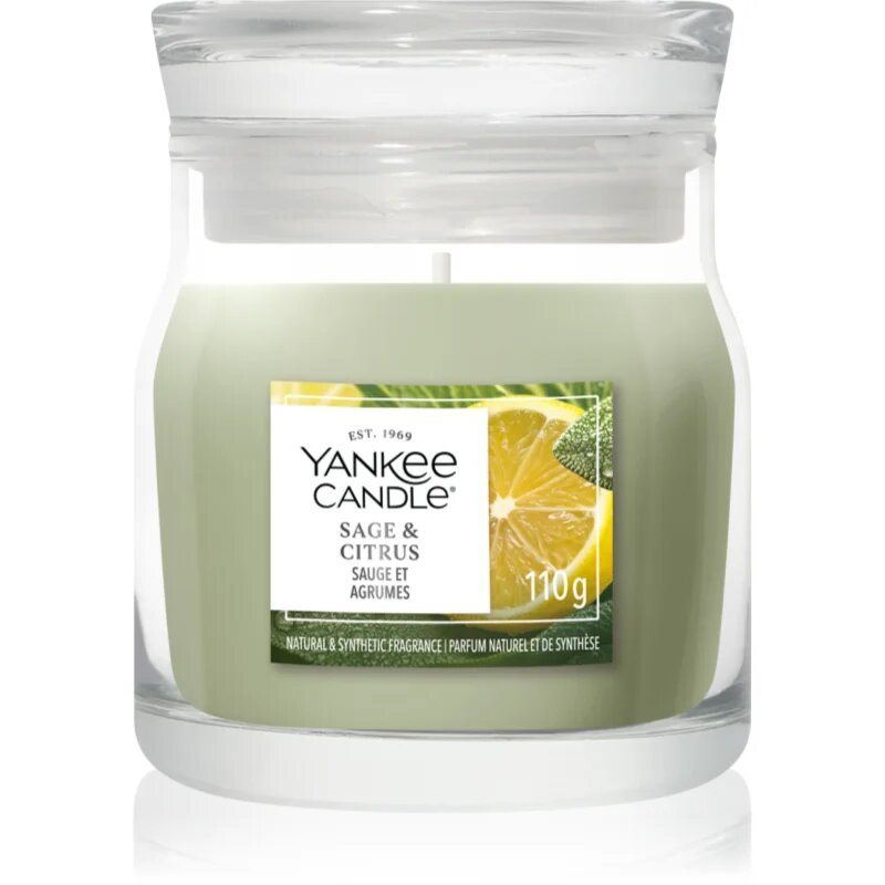 Yankee Candle Sage & Citrus vonná svíčka Signature 110 g