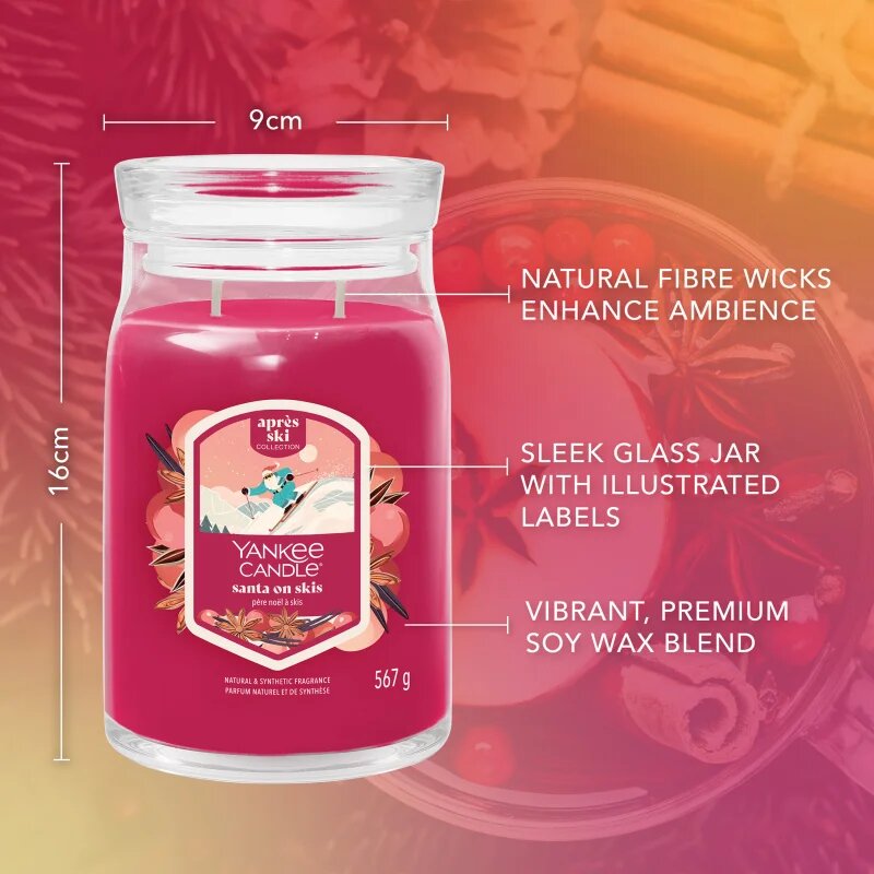 Yankee Candle Santa On Skis vonná svíčka 567 g