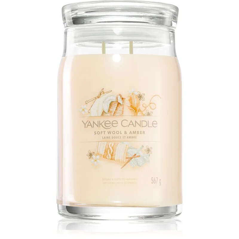 Yankee Candle Soft Wool & Amber vonná svíčka 567 g