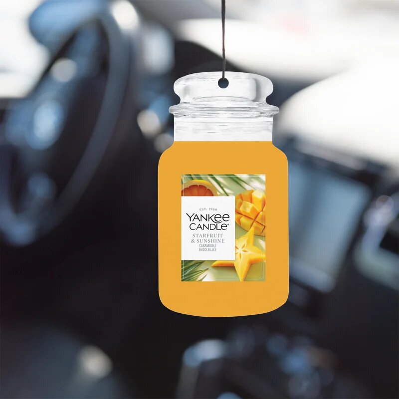Yankee Candle Starfruit & Sunshine vonná auto visačka 1 ks