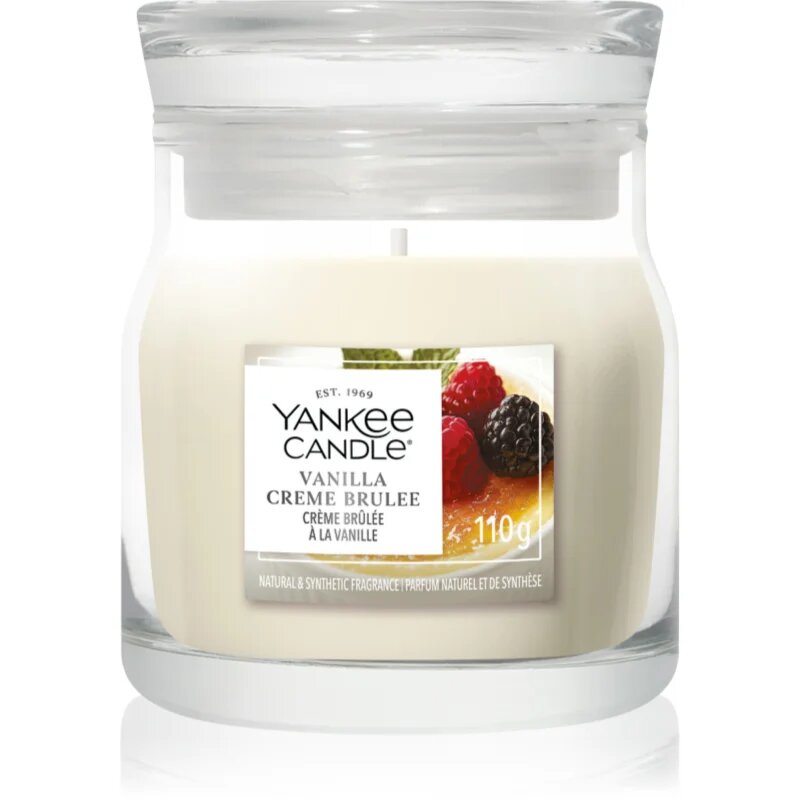 Yankee Candle Vanilla Crème Brûlée vonná svíčka Signature 110 g